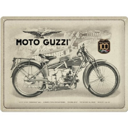 Moto Guzzi 100 years anniversary wandbord | Nostalgic Art