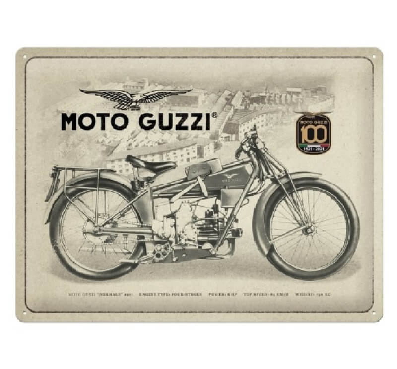 Moto Guzzi 100 years anniversary wandbord | Nostalgic Art