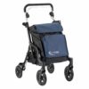 MultiMotion Shopper rollator met grote tas | Kleur: Blauw | Boodschappentrolley | Lichtgewicht rollator | Inklapbaar | MultiMotion