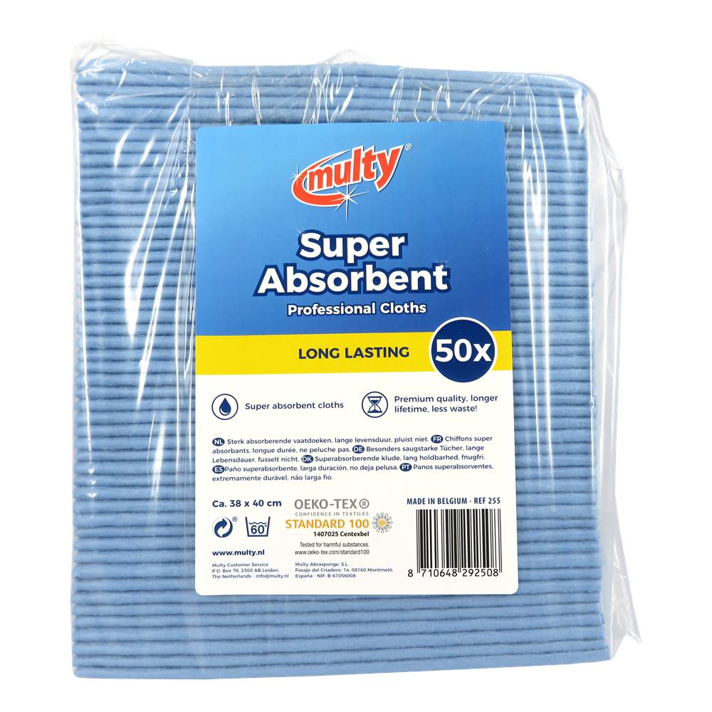 Multy Vaatdoeken viscose 50-pack blauw | Multy