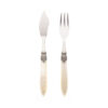 Murano 2-delig vis bestek creme |