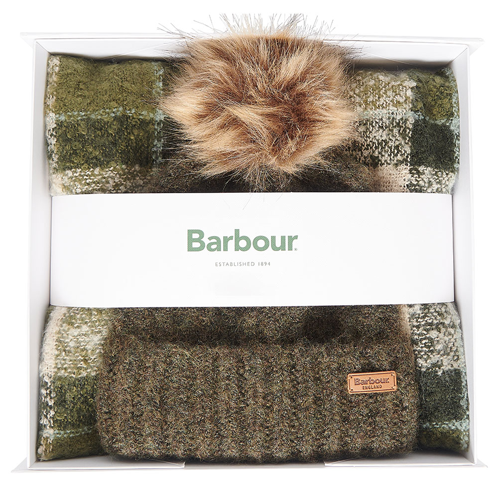 Muts & sjaal set Saltburn Ancient Loden | Barbour