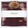 Muts & sjaal set Saltburn Cabernet | Barbour