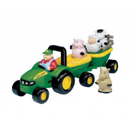 Muzikale tractor met aanhanger en dieren van Britains | Britains