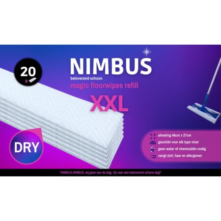 NIMBUS Magic floorwipes navulling 46x27cm 20st. | Nimbus