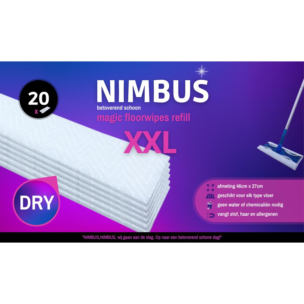 NIMBUS Magic floorwipes navulling 46x27cm 20st. | Nimbus