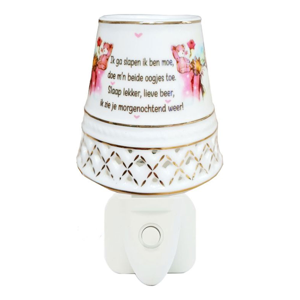 Nachtlamp Ik ga slapen roze |