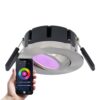 Napels smart inbouwspot - IP65 waterdicht - 8 Watt 600 Lumen - Kantelbaar - Wifi + Bluetooth - RGBWW - Google Home
