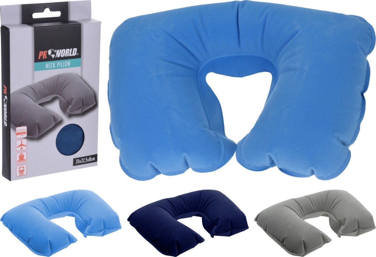 Nekkussen opblaasbaar 3 assorti kleur |