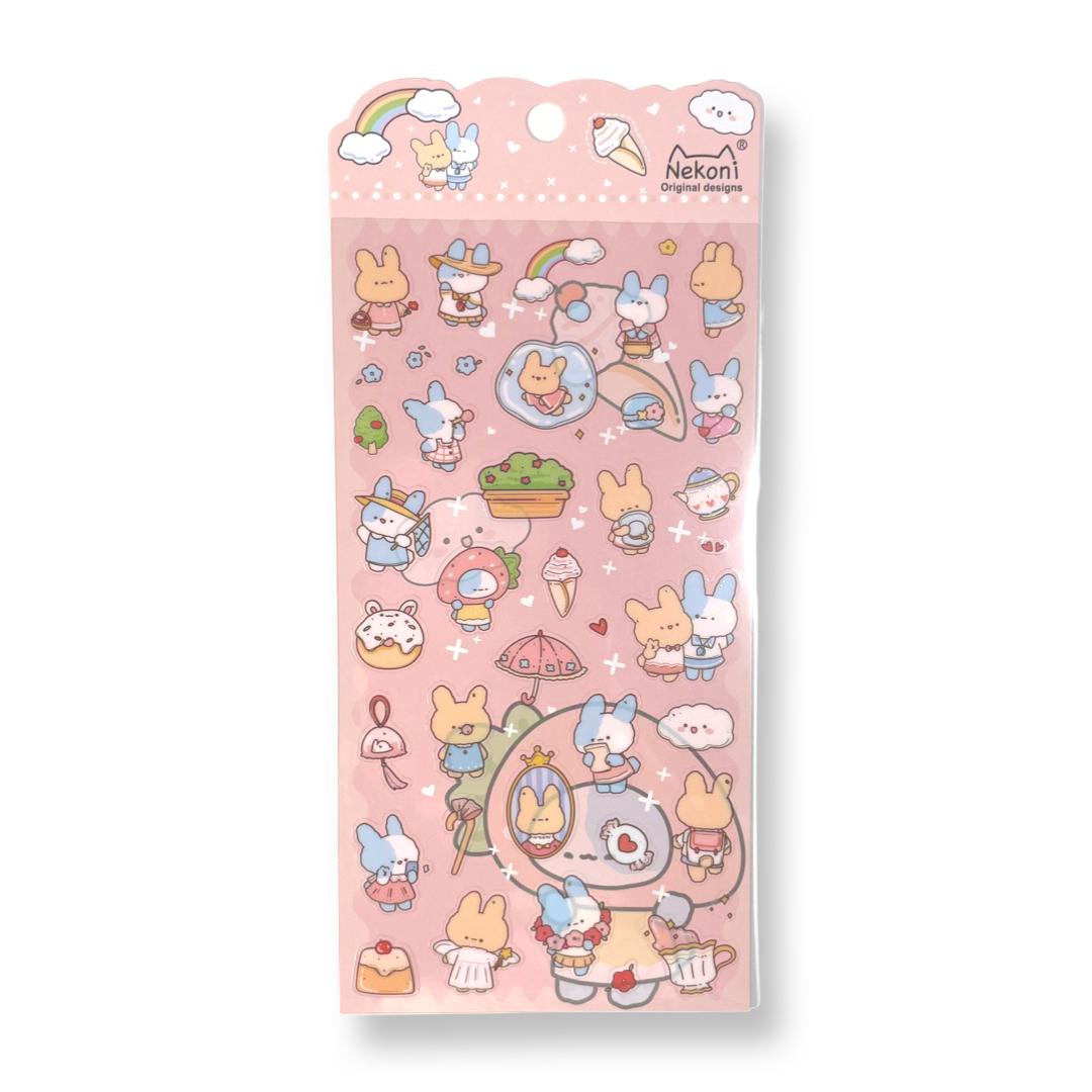 Nekoni Bunny Stickers | -