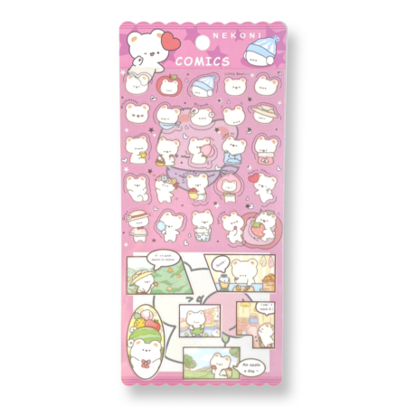 Nekoni Comics Bear Stickers | -