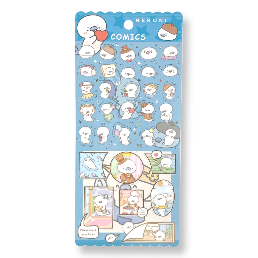 Nekoni Comics Zeehond Stickers | -