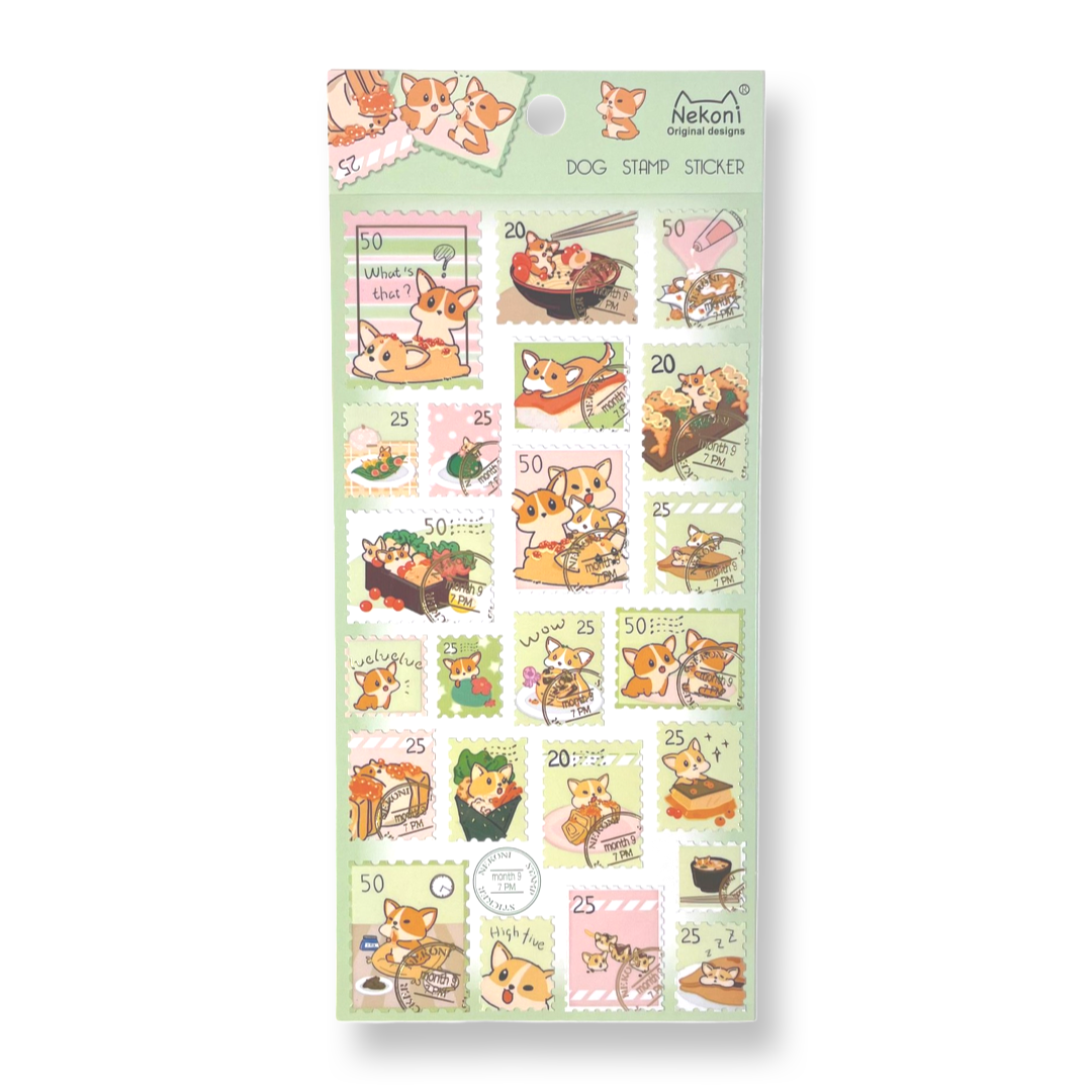 Nekoni Dog Stamp Stickers | -