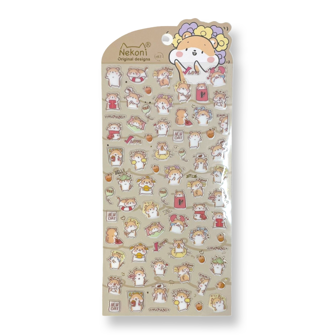 Nekoni Hamster Stickers | -