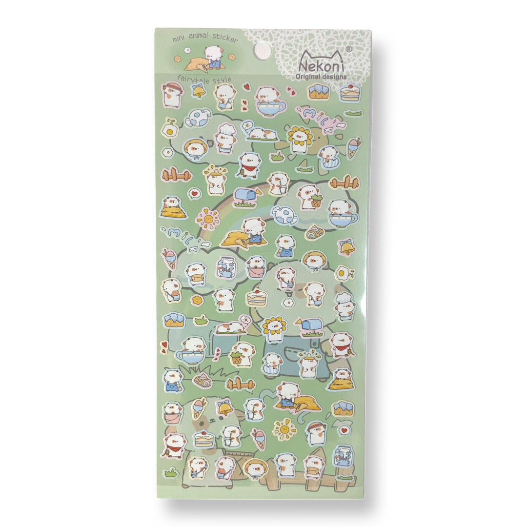 Nekoni Mini Stickers - Cow | -