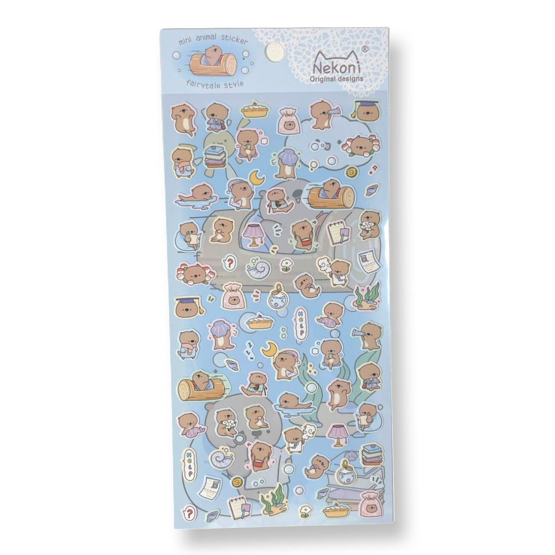 Nekoni Mini Stickers - Otter | -