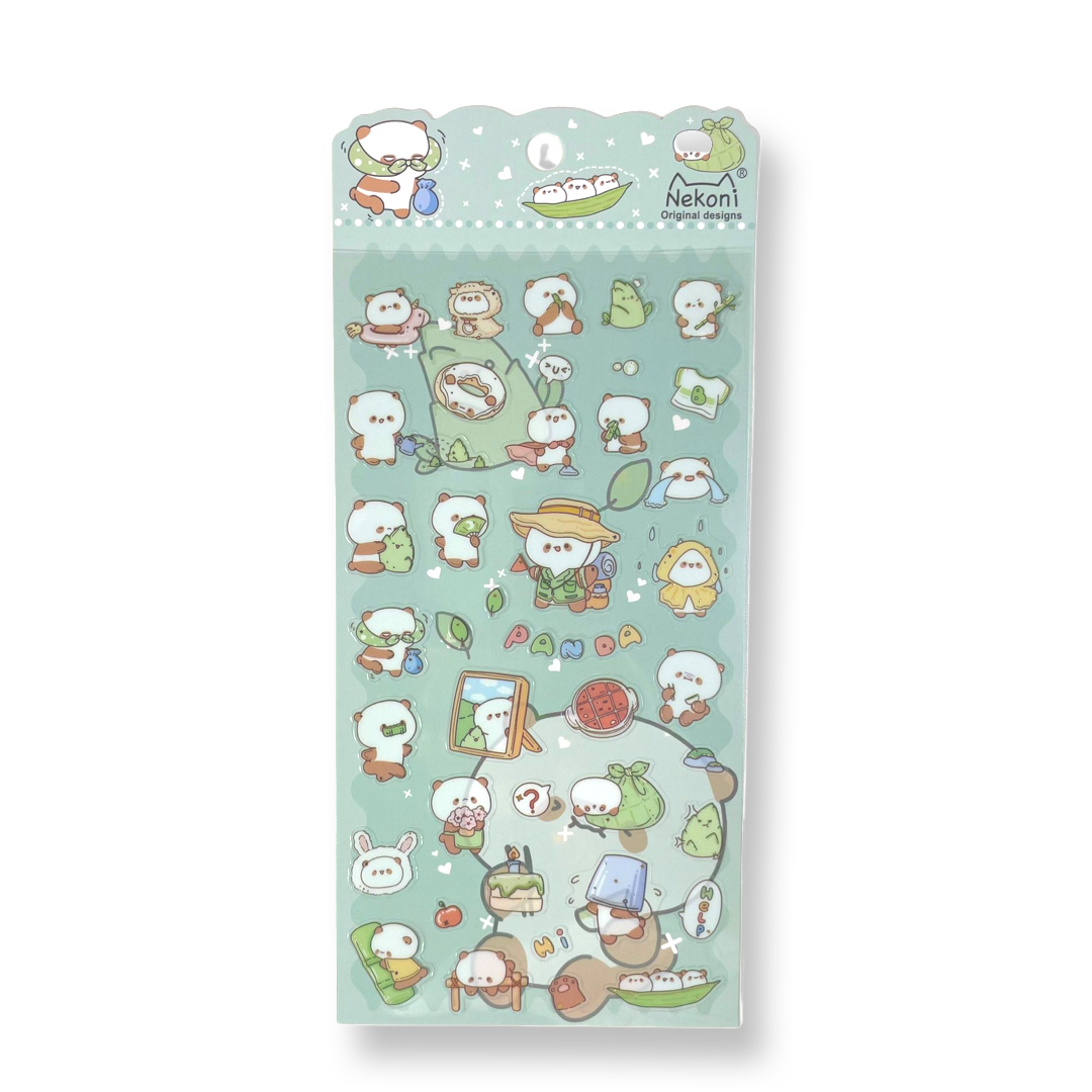 Nekoni Panda Stickers | -