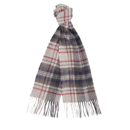 New Check Tartan Scarf Blue Granite | Barbour