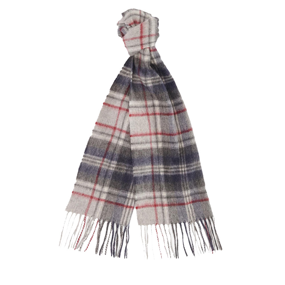 New Check Tartan Scarf Blue Granite | Barbour