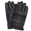 Newbrough black/grey Tartan handschoen heren | Barbour
