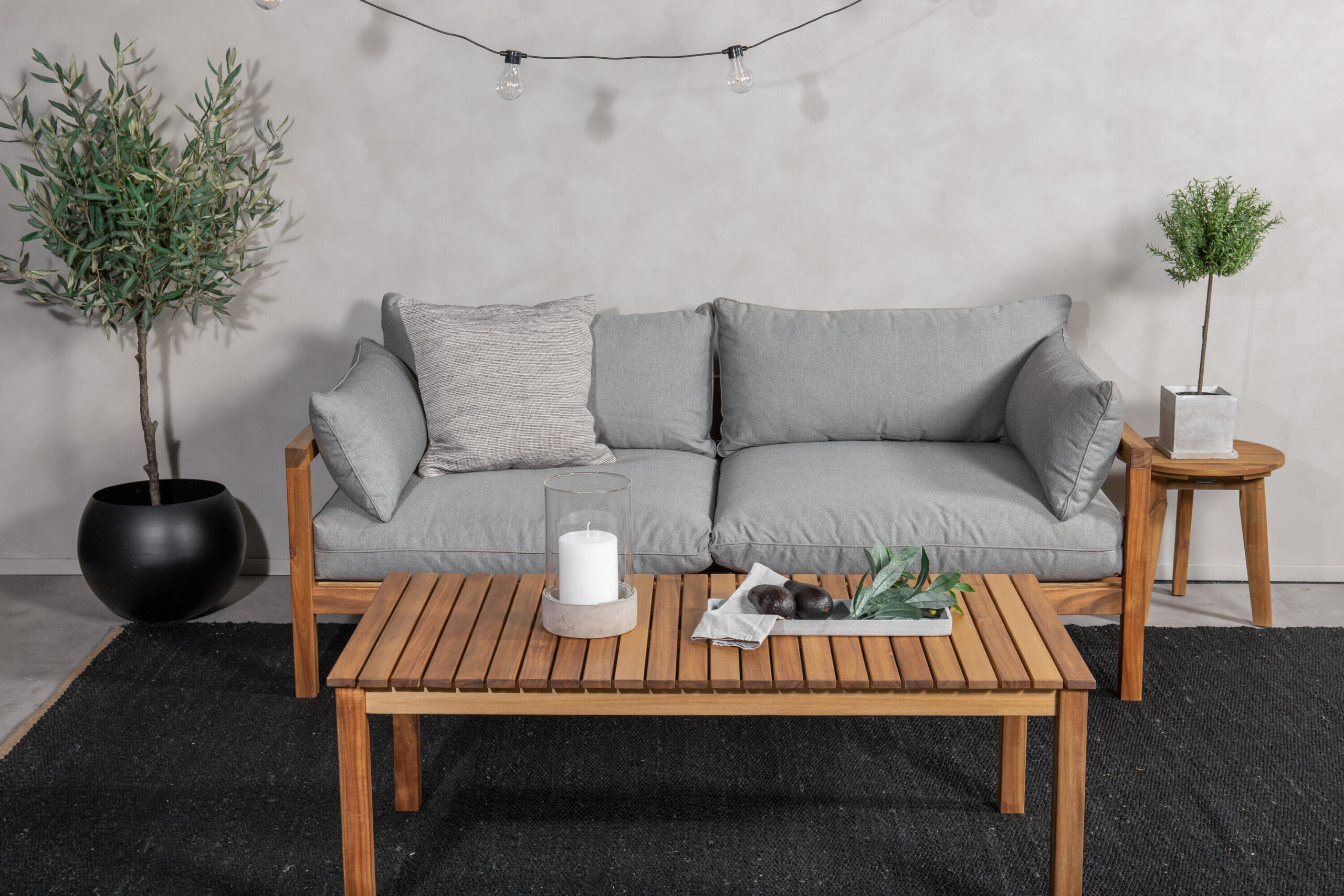 Nohr 2-zits Loungebank Tenia Acaciahout - Naturel | Nohr