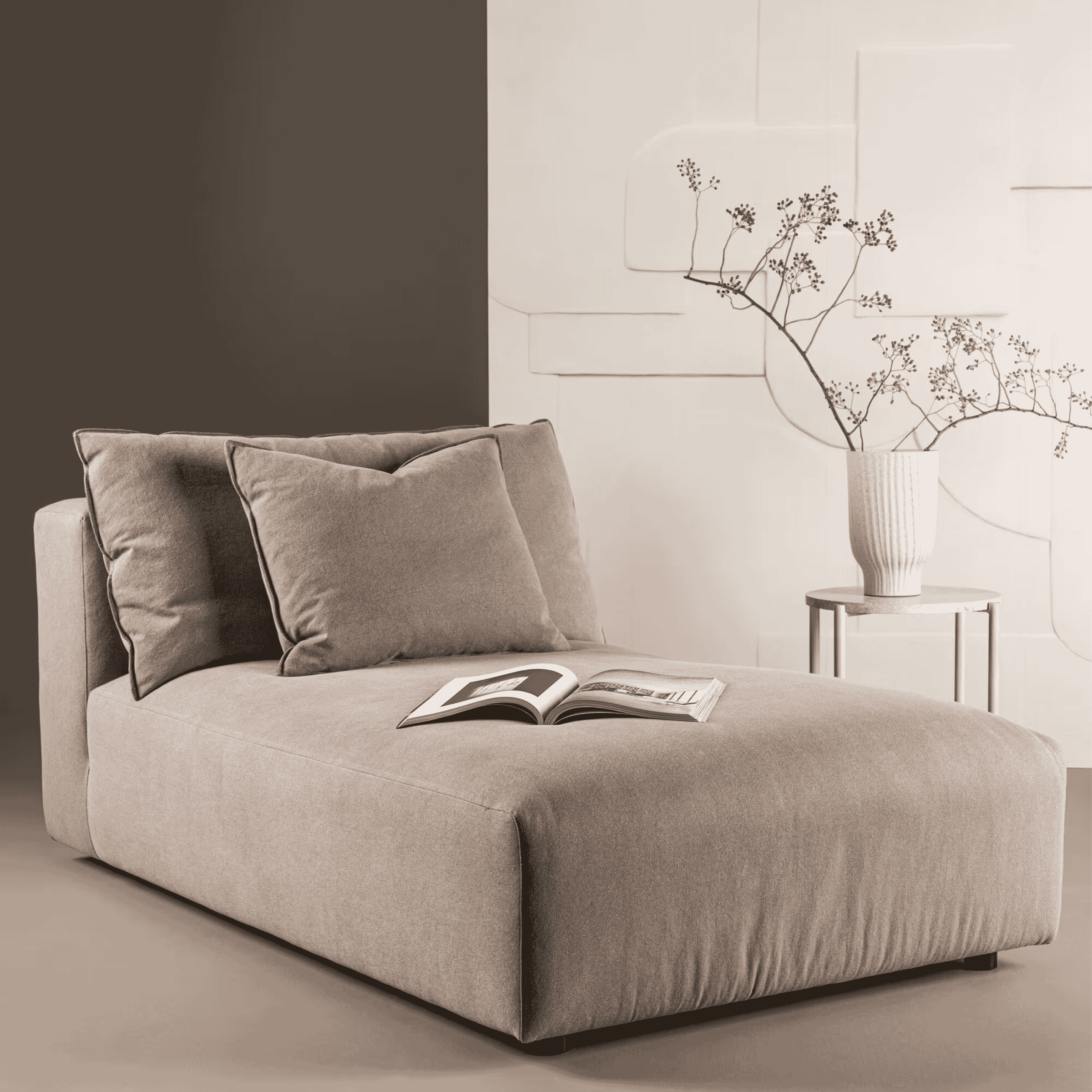 Nohr Daybed Booth Linnen - Bruin | Nohr