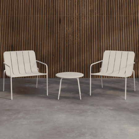Nohr Loungeset Travian Met 2 stoelen en tafel - Beige | Nohr