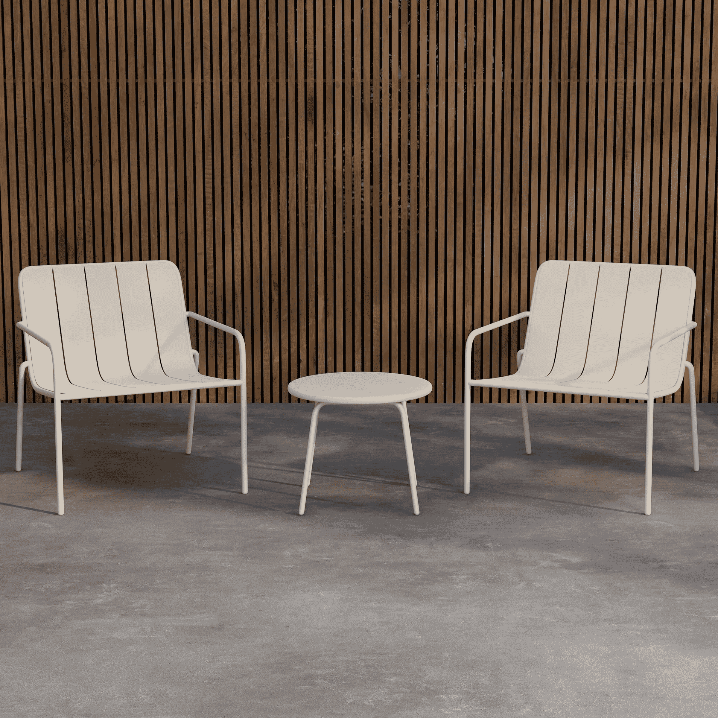 Nohr Loungeset Travian Met 2 stoelen en tafel - Beige | Nohr