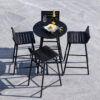 Nohr Outdoor Barset Larrisa Acaciahout - Zwart - Rond | Nohr