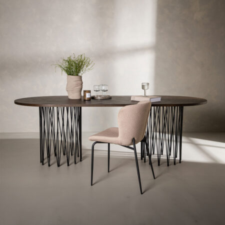 Nohr Ovale Eettafel Danni 220 x 100cm - Mokka - Ovaal | Nohr