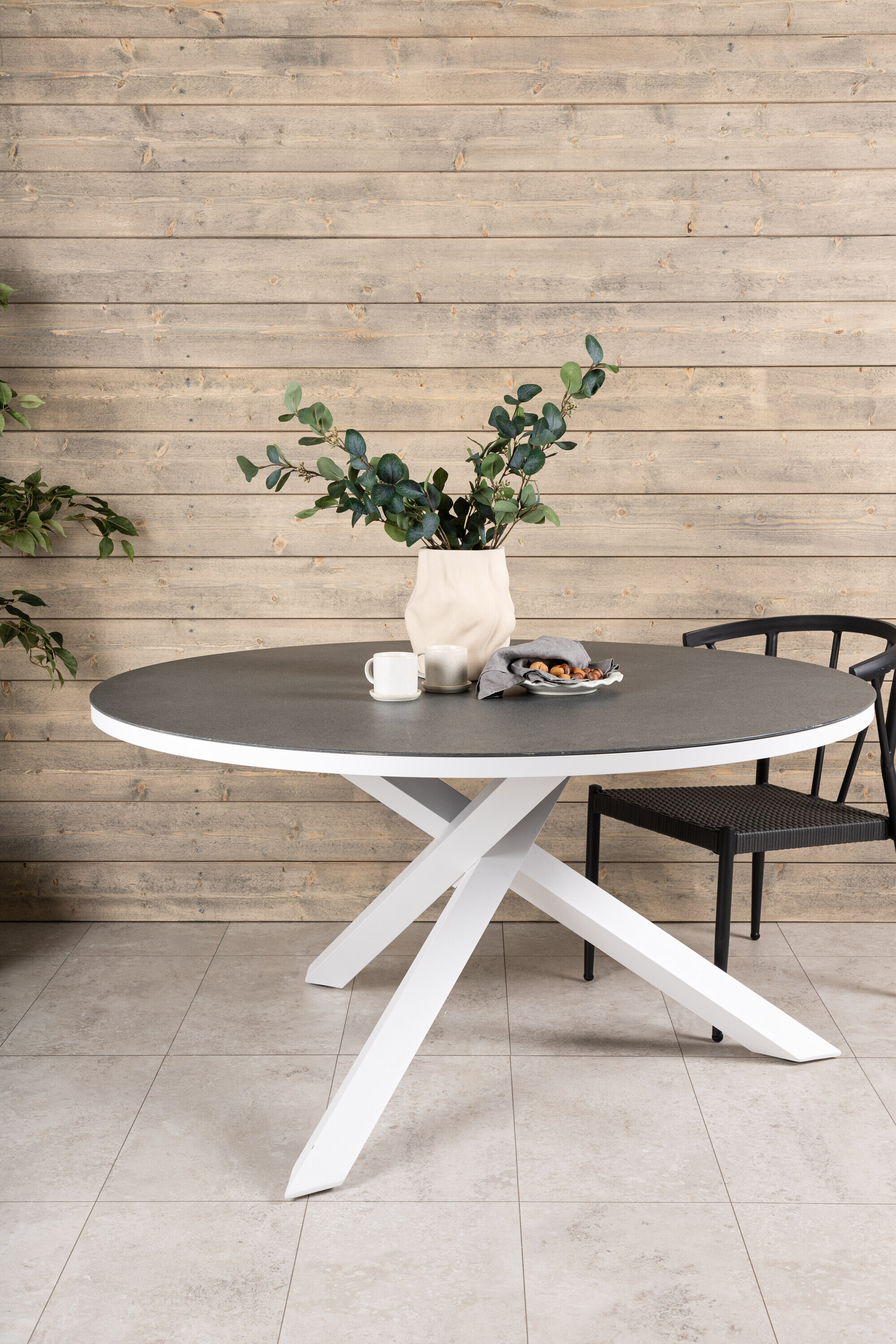 Nohr Ronde Tuintafel Lasheka 140cm - Wit/Grijs | Nohr