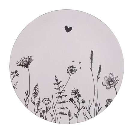 Onderbord Beige kunststof Bloemen | Clayre&Eef