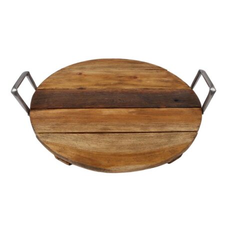 Onderbord hout metalen greep Ø45cm | Z