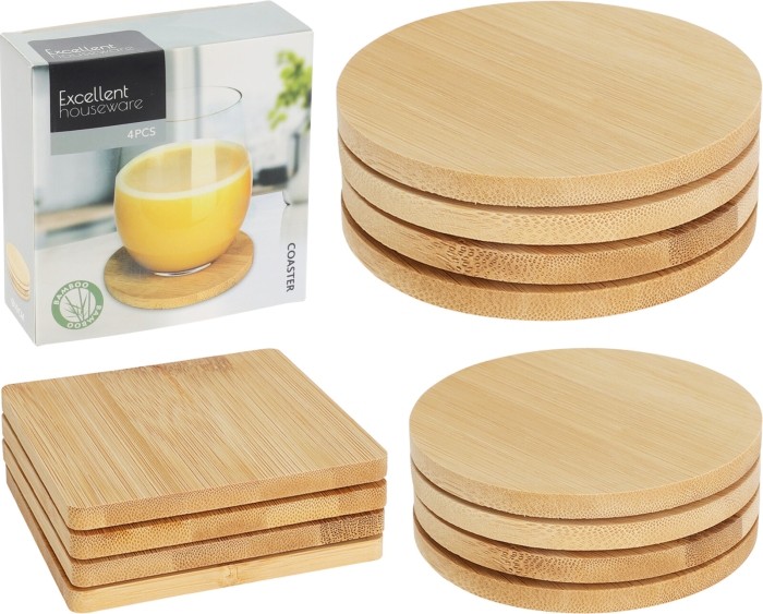 Onderzetter Bamboe 4 Stuks |