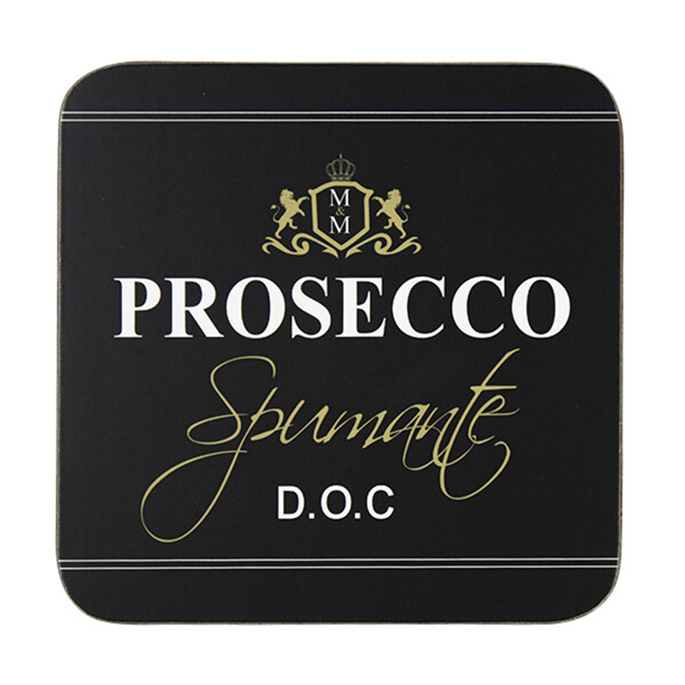Onderzetter Prosecco zwart