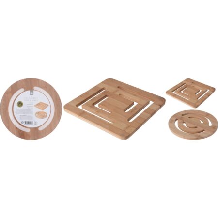 Onderzetter bamboe 20x20cm | Excellent Houseware
