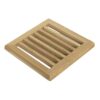 Onderzetter bamboe ribbel 10x10cm | Svenska Living