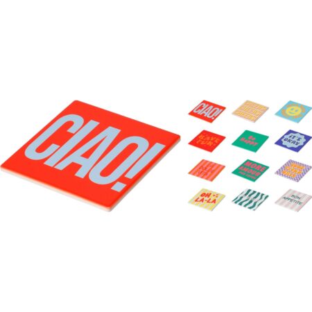 Onderzetter dolomiet met tekst 9x9cm | Excellent Houseware