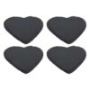 Onderzetter leisteen hart 10cm set a 4 | Merkloos