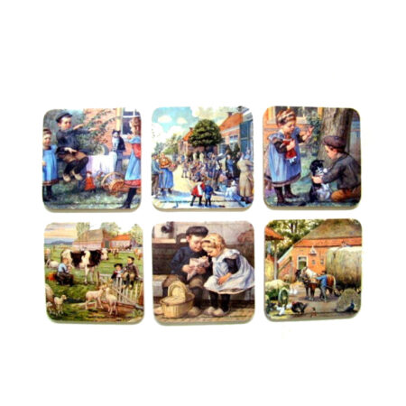 Onderzetter set 6 Ot en Sien kurk |