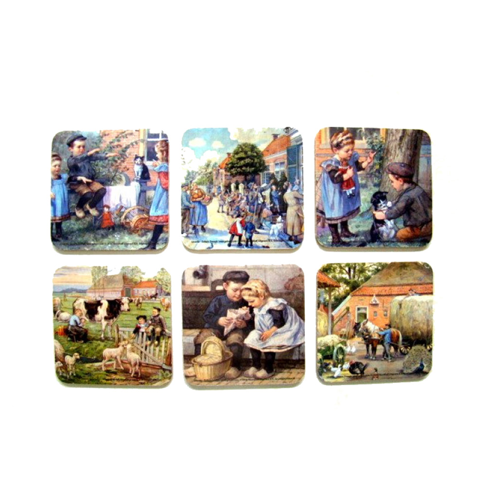 Onderzetter set 6 Ot en Sien kurk |