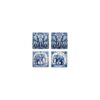 Onderzetters Blauw/Wit Olifant set a 4st | Merkloos