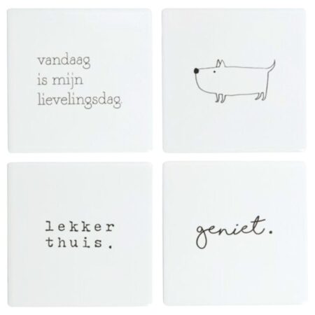 Onderzetters Wandtegels 10 X 10 Cm Set Van 4 |