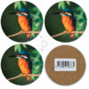Onderzetters ijsvogel 4-delig Ø10cm | Farmwood Animals