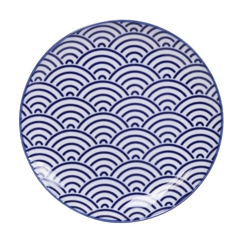 Ontbijtbord Golven - Tokyo Design Studio Nippon Blue - 20.6 x 2.2cm | Tokyo Design Studio