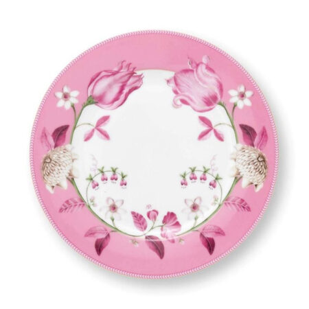 Ontbijtbord Jolie tulip roze 23cm | PiP Studio