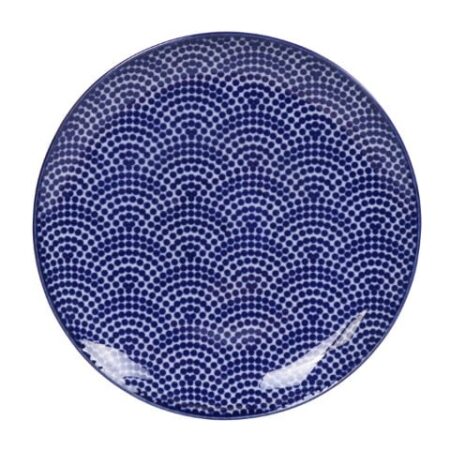 Ontbijtbord Nippon Blue - Tokyo Design Studio - Blauwe Stippen - 20.6 x 2.2 cm | Tokyo Design Studio
