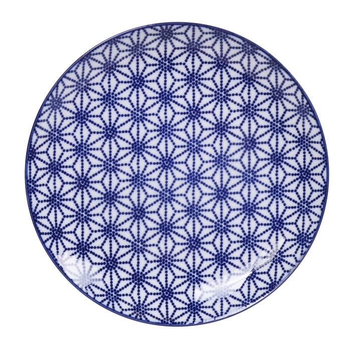 Ontbijtbord Nippon Blue - Tokyo Design Studio - Sterpatroon - 20.6cm | Tokyo Design Studio