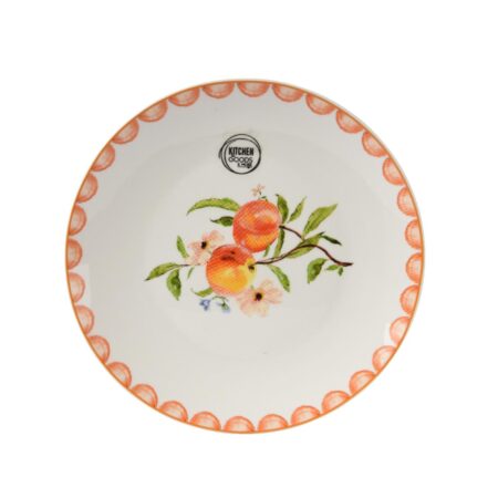 Ontbijtbord perzik porselein Ø20cm | Decoris