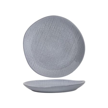 Ontbijtbord woven textiel grijs Ø21cm | Merkloos